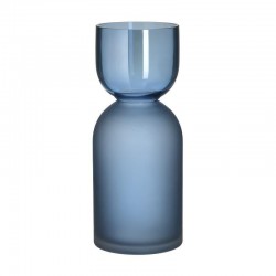 Vaza stiklinė mėlyna