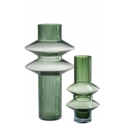 Vaza stiklinė žalia L
