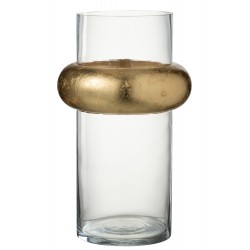 Vaza cilindrinė su auksiniu žiedu L